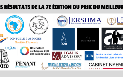 Proclamation des résultats de la septième édition du Prix du meilleur écrit OHADA