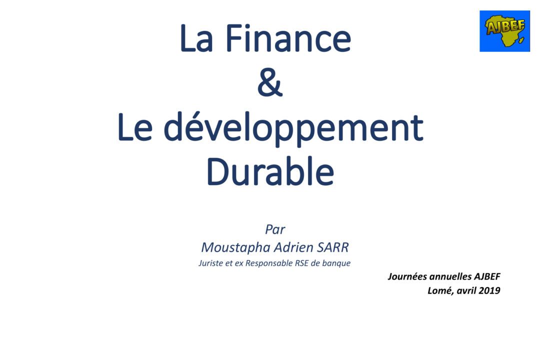 Présentation RSE-Finance