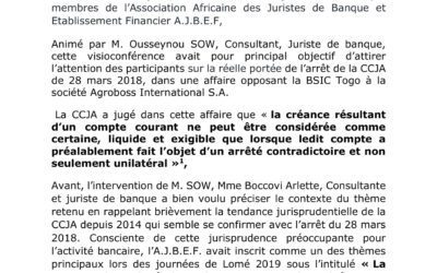 Compte rendu du webinaire AJBEF