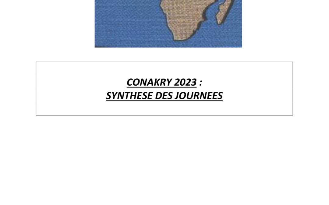 Synthèse des travaux AJBEF Conakry 2023