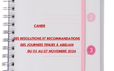 Cahier de résolutions et recommandations des 21ᵉ Journées AJBEF