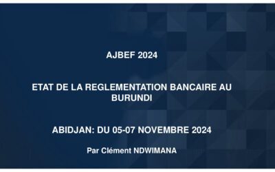 État de la réglementation bancaire au Burundi